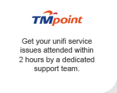 TMpoint - Get your unifi service issues attended within 2 hours by a dedicated support team.